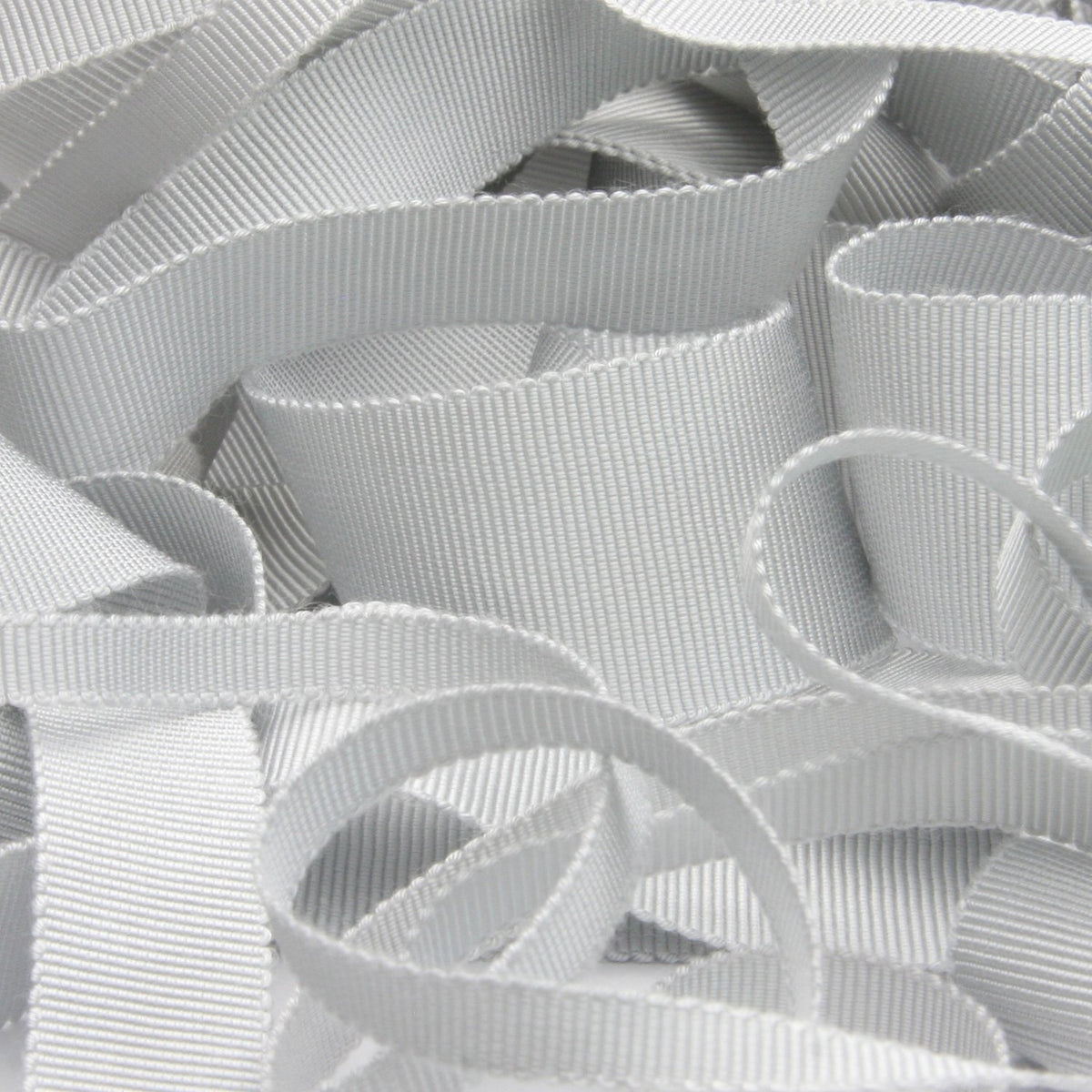 FUJIYAMA RIBBON [Wholesale] Rayon Grosgrain Ribbon 25mm 30 Meters Roll Light Gray