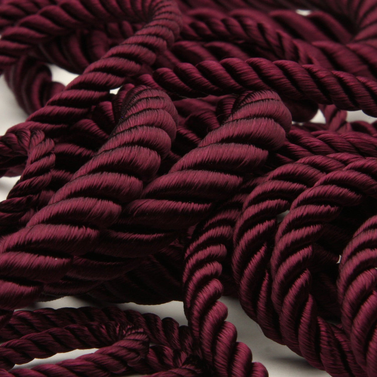 FUJIYAMA RIBBON [Wholesale] Rayon Twist Cord approx.4mm 50 Meters Roll Burgundy