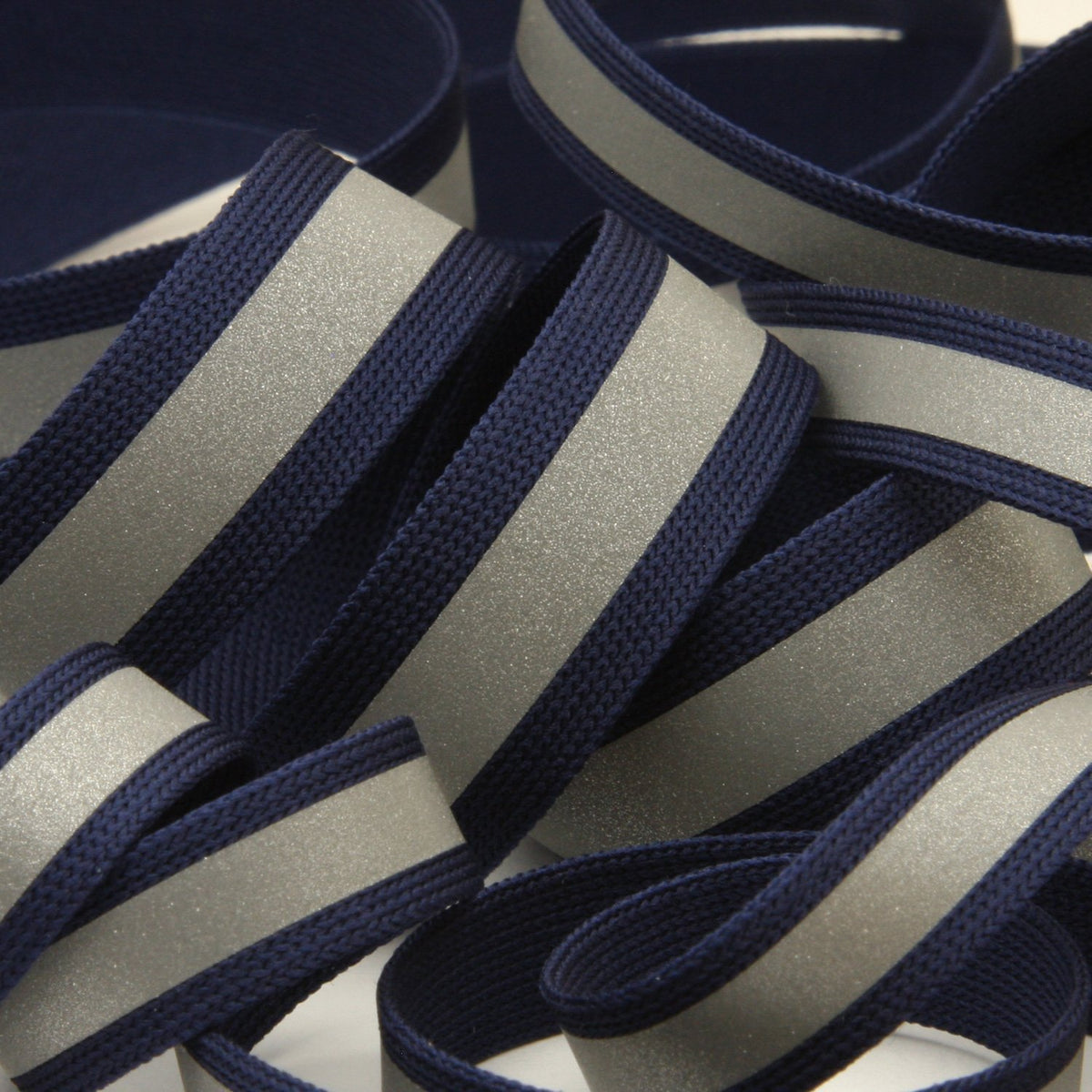 FUJIYAMA RIBBON [Wholesale] Reflect Knit Tape 15mm 30 Meters Roll Navy Blue
