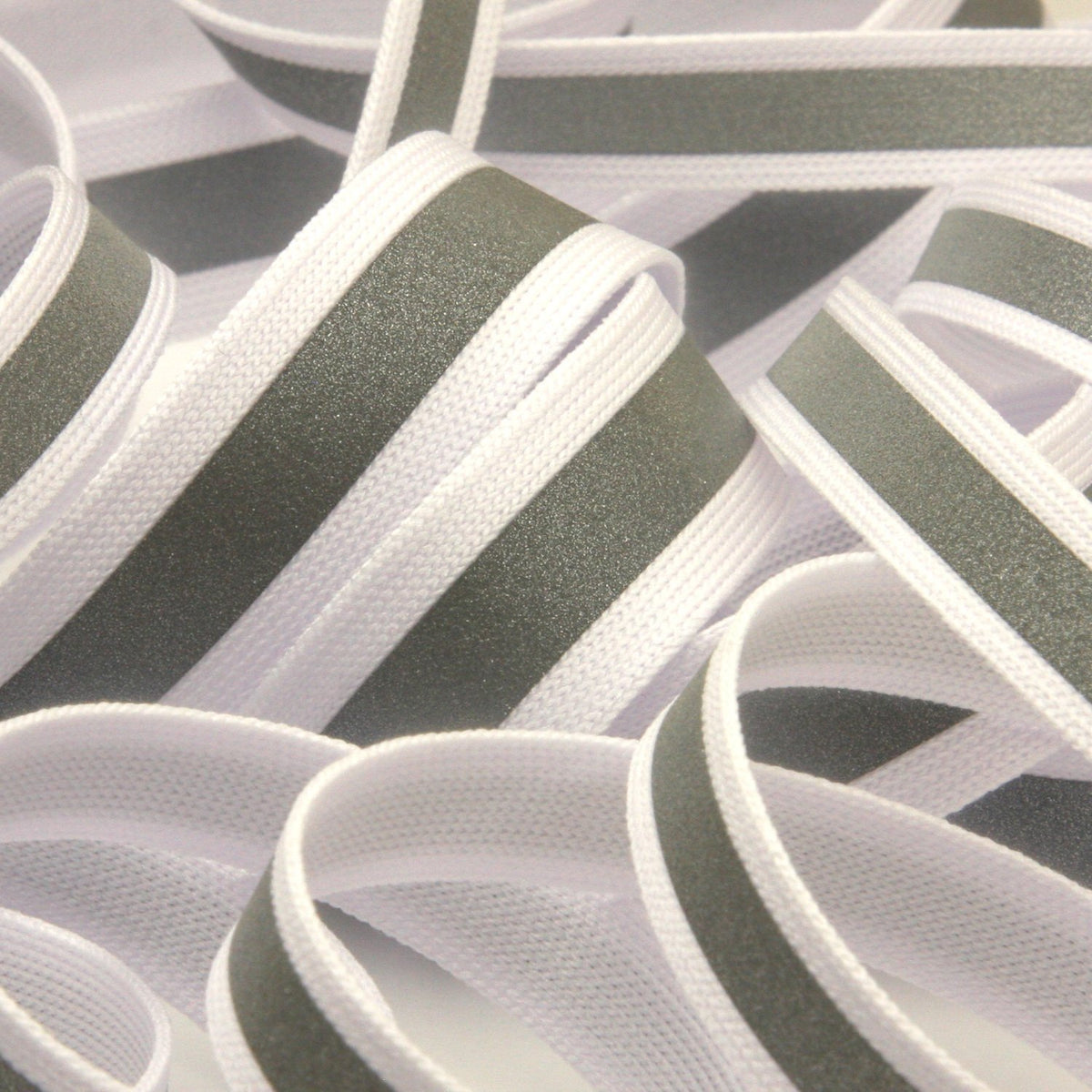 FUJIYAMA RIBBON [Wholesale] Reflect Knit Tape 15mm 30 Meters Roll White
