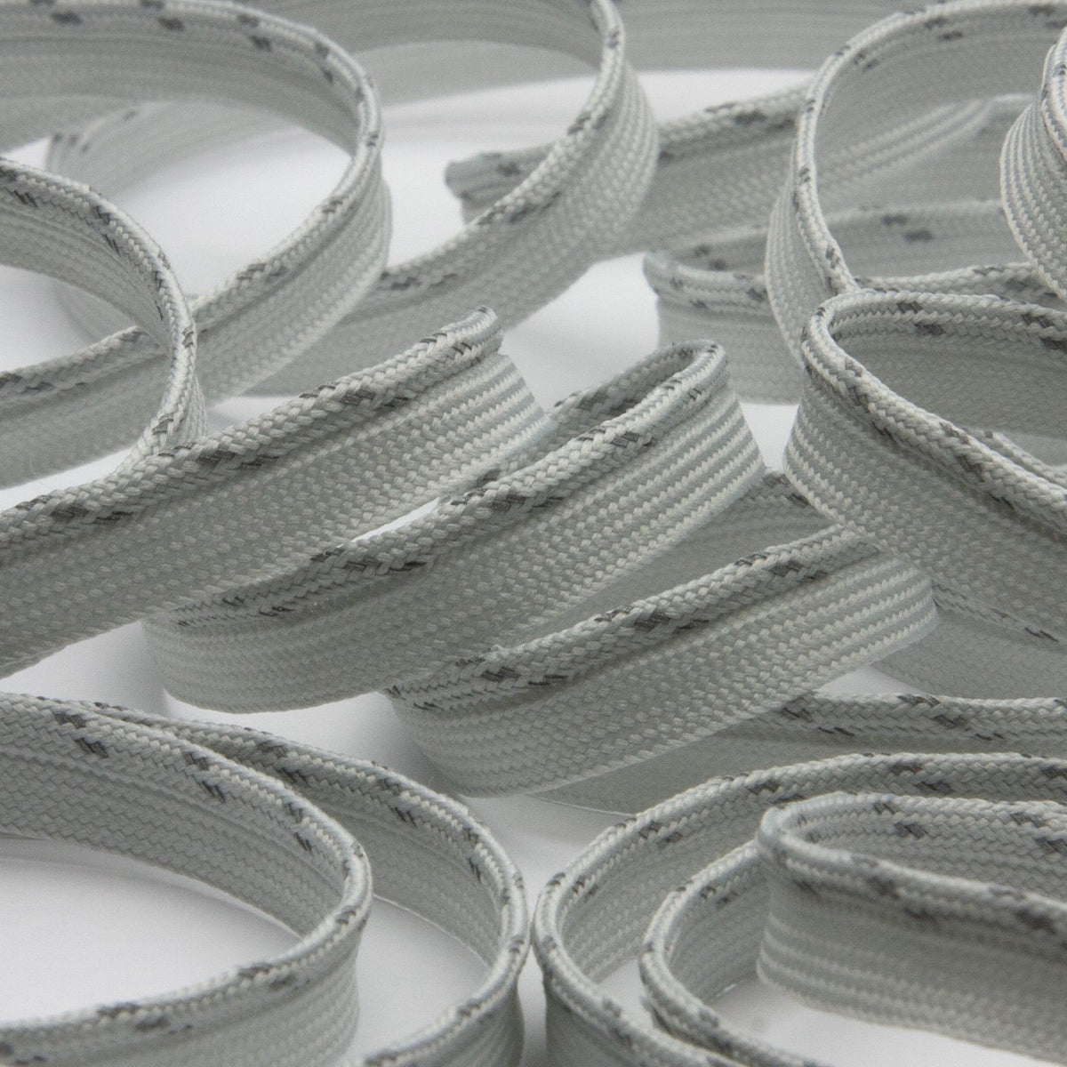 FUJIYAMA RIBBON [Wholesale] Reflect Piping approx.9mm 50 Meters Roll Light Gray
