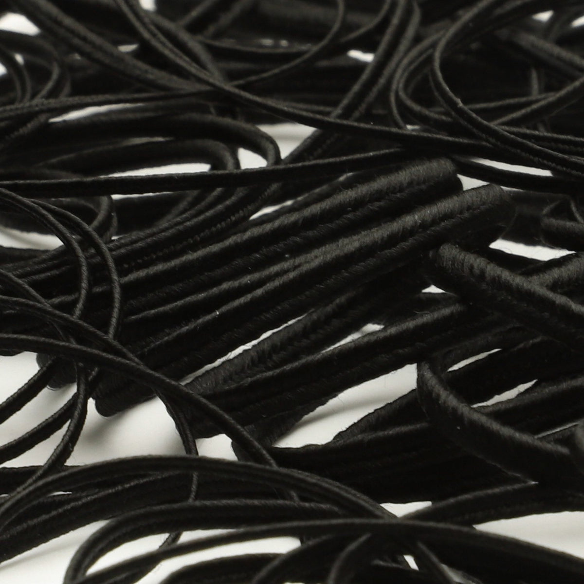 FUJIYAMA RIBBON [Wholesale] Silk Trimming Braid approx.1.4mm 30 Meters Roll Black