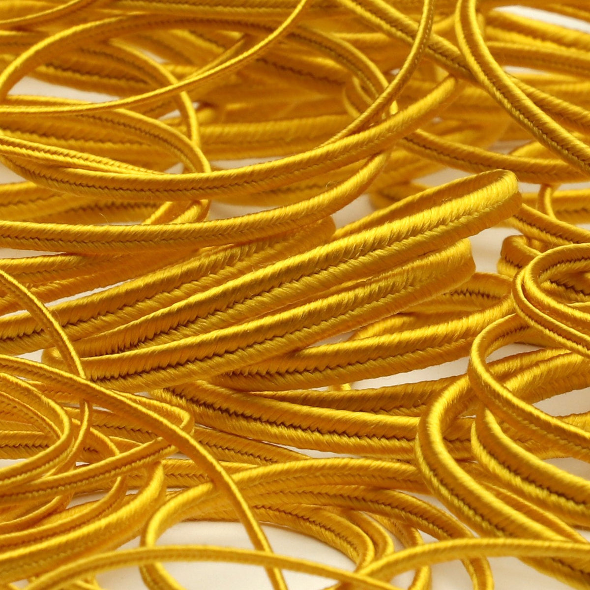 FUJIYAMA RIBBON [Wholesale] Silk Trimming Braid approx.1.4mm 30 Meters Roll Yellow