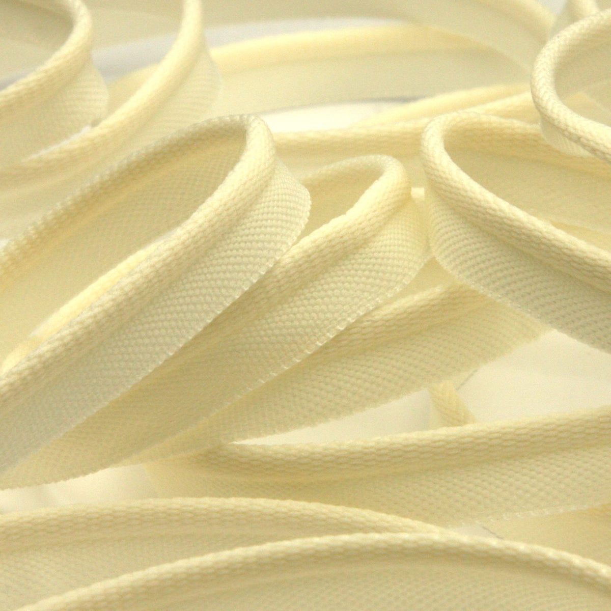 FUJIYAMA RIBBON [Wholesale] Soft Stretch Piping 8mm 30 Meters Roll Ivory