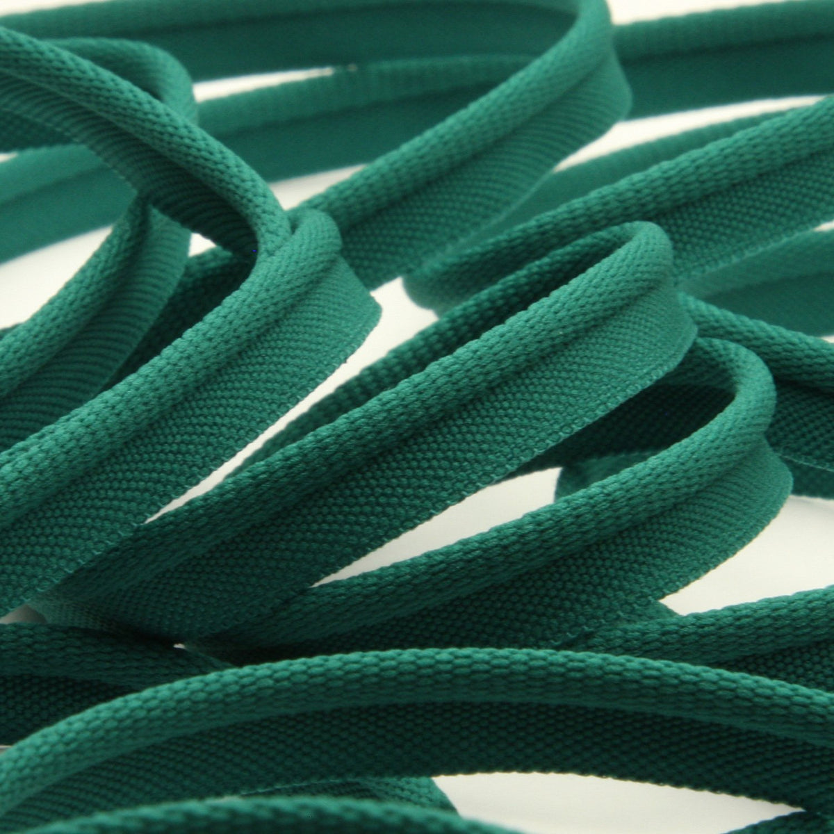 FUJIYAMA RIBBON [Wholesale] Soft Stretch Piping 8mm 30 Meters Roll Peacock Green