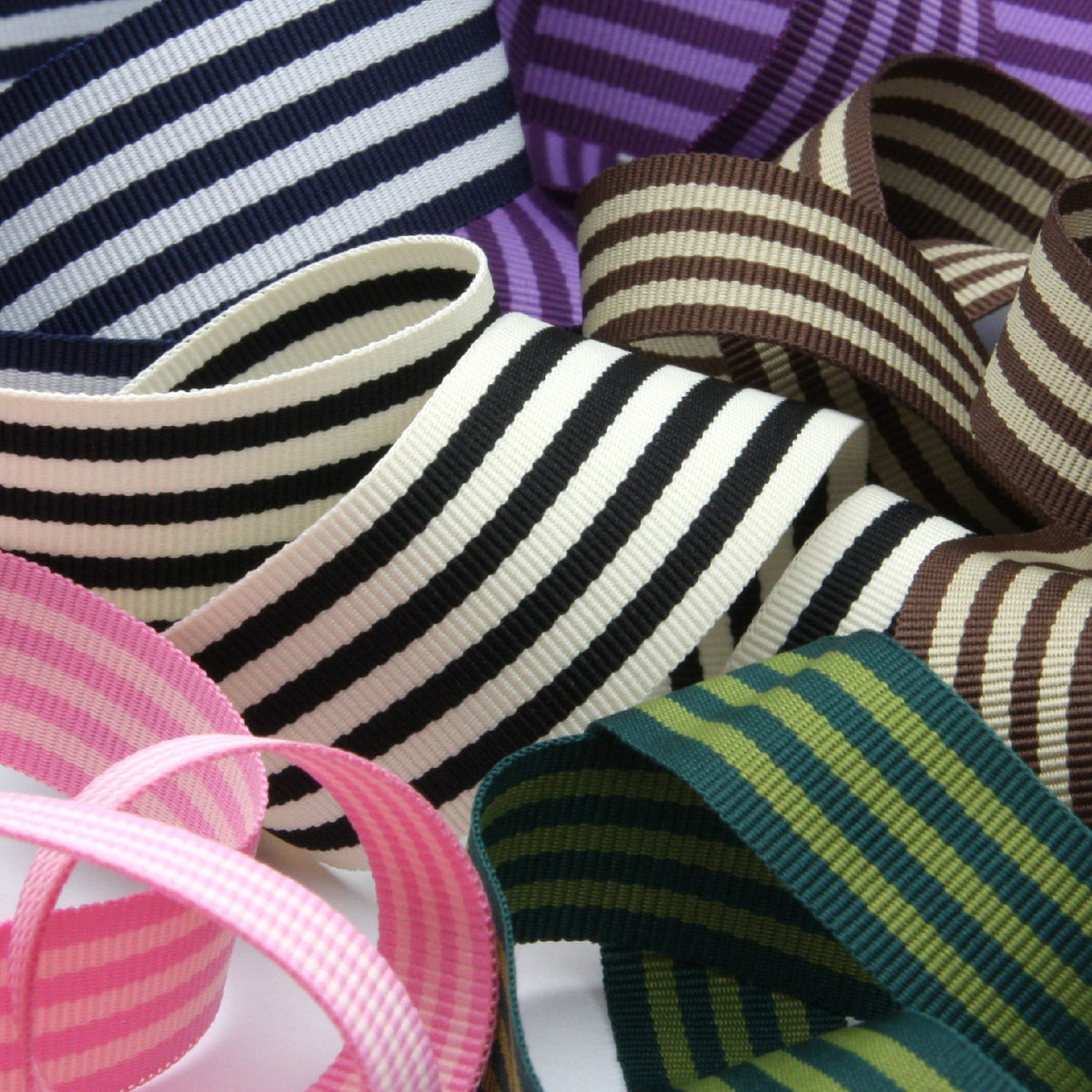 FUJIYAMA RIBBON [Wholesale] Stripe Grosgrain Ribbon approx.15mm 30 Meters Roll