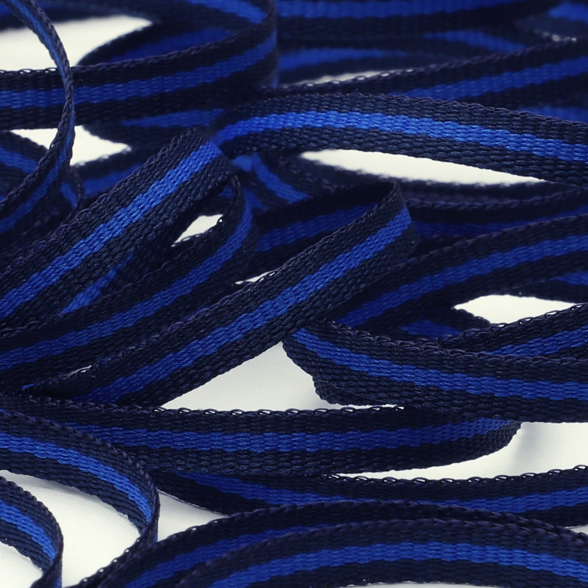 FUJIYAMA RIBBON [Wholesale] Stripe Grosgrain Ribbon approx.4mm (5/32&quot;) 100 Meters Roll Navy Blue / Blue / Navy Blue