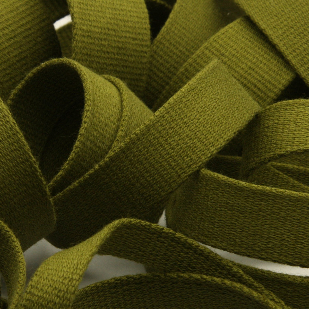 FUJIYAMA RIBBON [Wholesale] Thick Cotton Taffeta Ribbon 24mm 30 Meters Roll Olive Green
