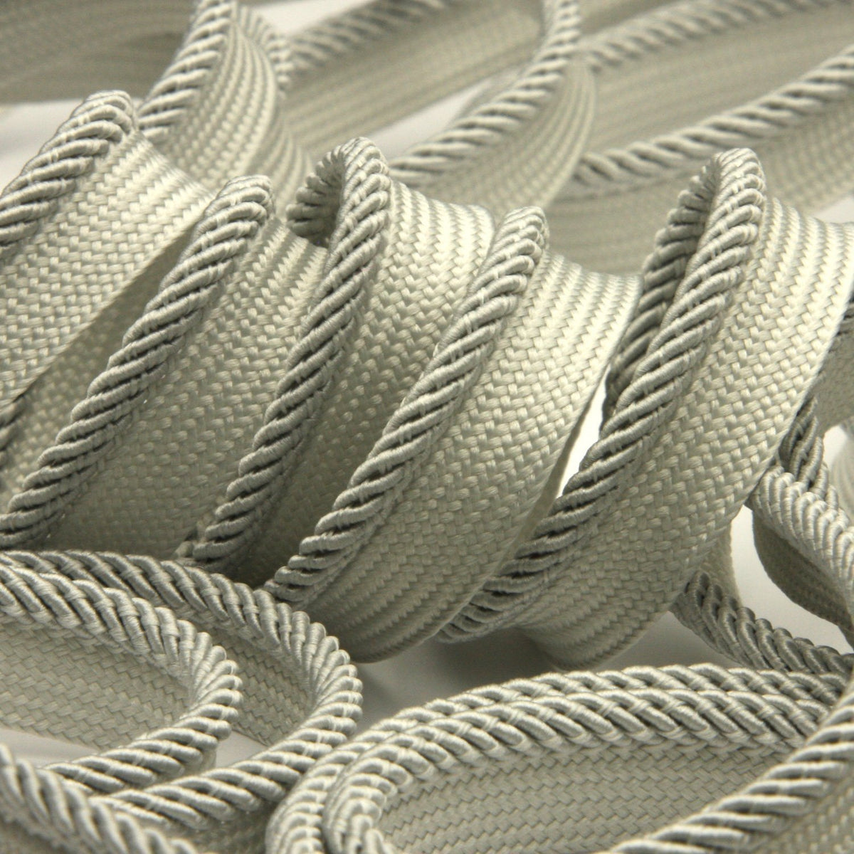 FUJIYAMA RIBBON [Wholesale] Twill Piping approx.11mm 30 Meters Roll Light Gray