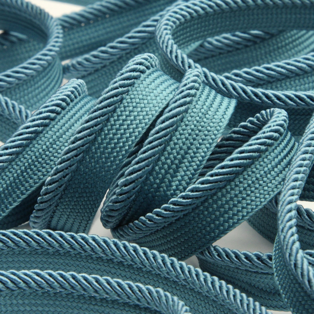 FUJIYAMA RIBBON [Wholesale] Twill Piping approx.11mm 30 Meters Roll Peacock Blue