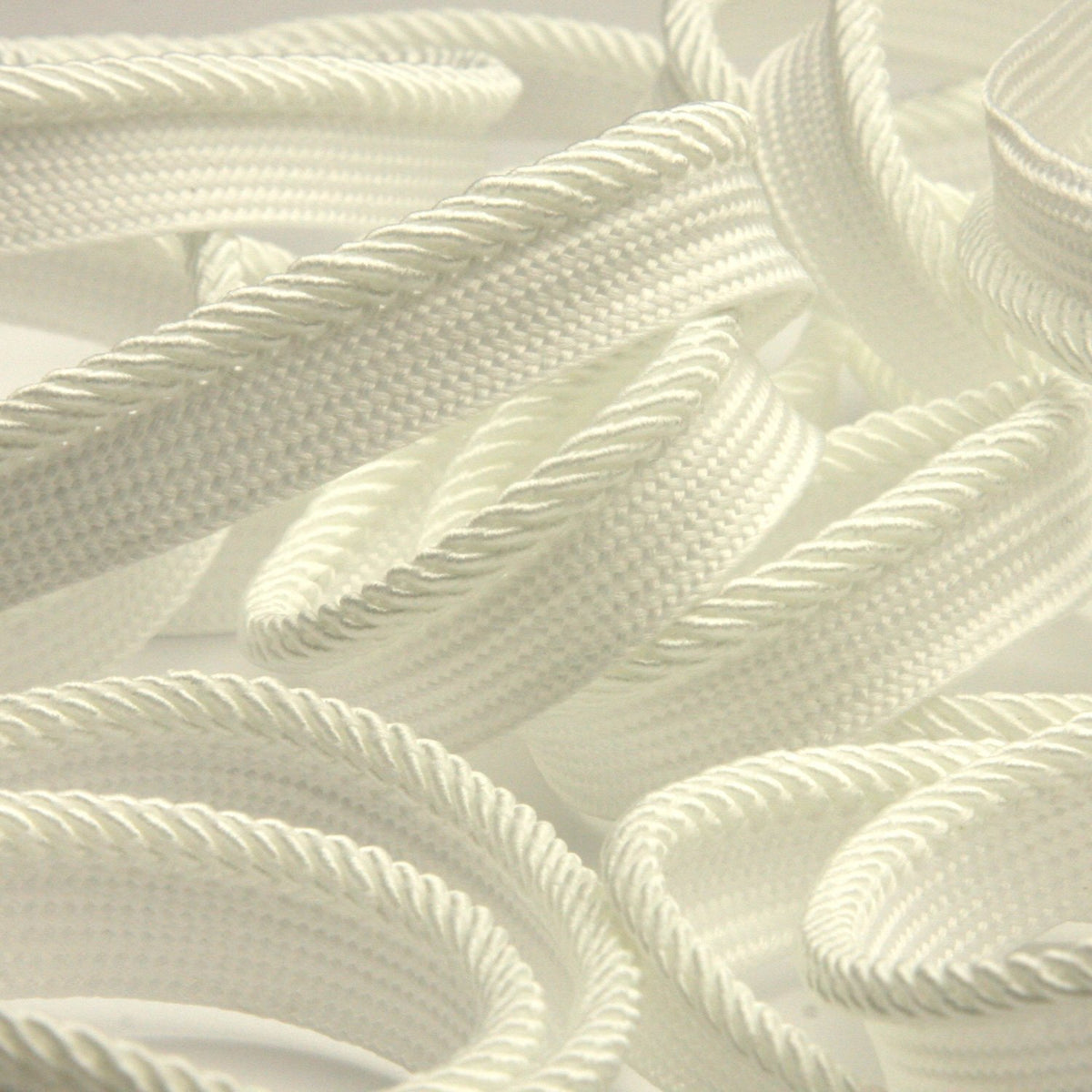FUJIYAMA RIBBON [Wholesale] Twill Piping approx.11mm 30 Meters Roll White