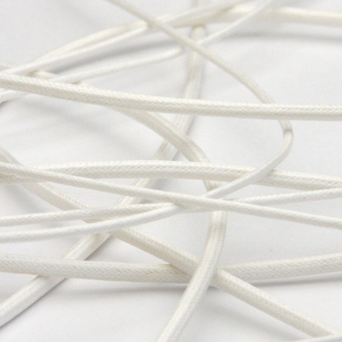 FUJIYAMA RIBBON [Wholesale] Waxed Cord approx.1.2mm 50 Meters Roll White