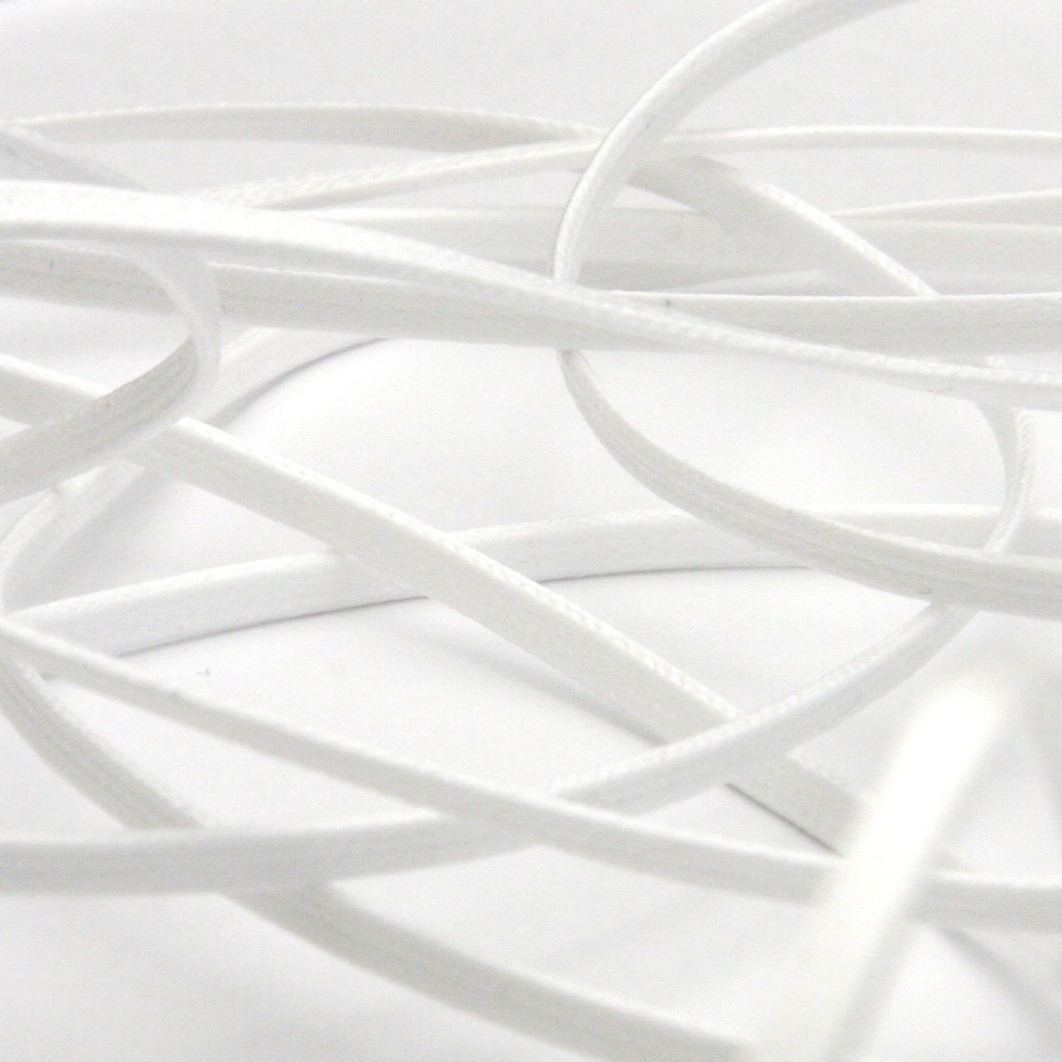 FUJIYAMA RIBBON [Wholesale] Waxed Cord approx.5.5mm 50 Meters Roll White