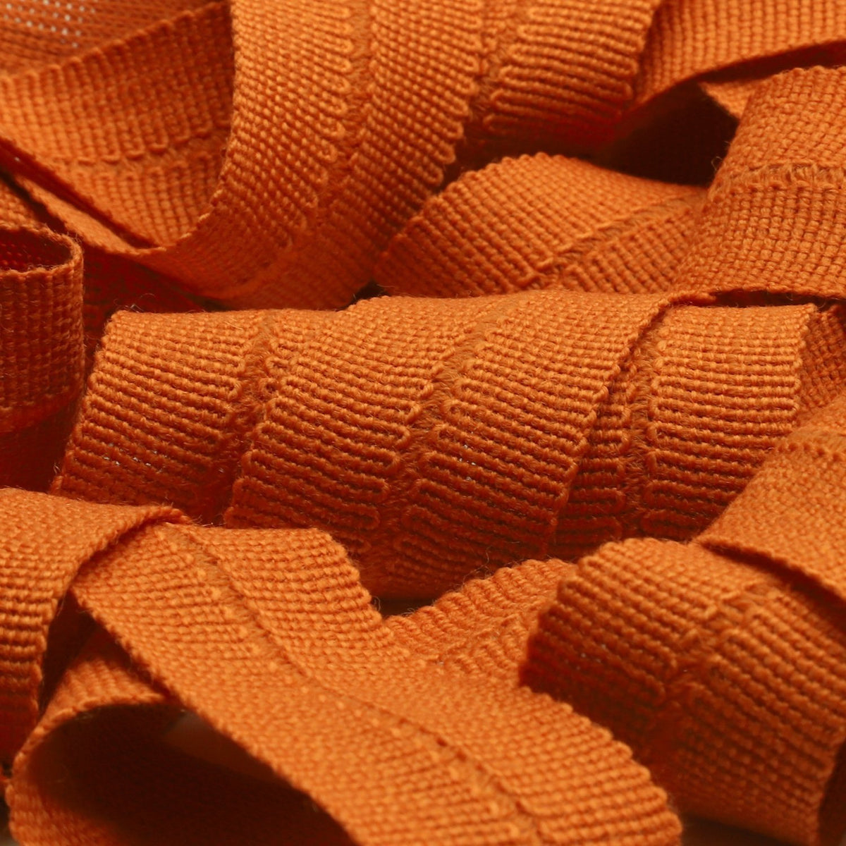 FUJIYAMA RIBBON [Wholesale] Wool Knit Binder Tape 13x13mm 9.14 Meters Roll Burnt Orange