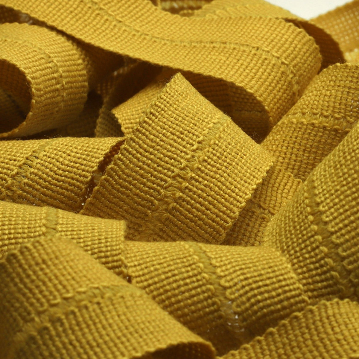 FUJIYAMA RIBBON [Wholesale] Wool Knit Binder Tape 13x13mm 9.14 Meters Roll Golden Yellow